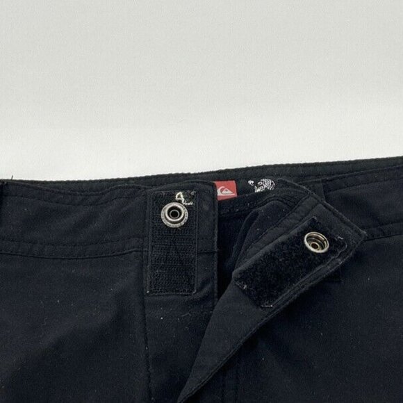 Quiksilver Board Shorts Men's‎ 32 Black Amphibians Dry Dock Flat Front 10" Beach - Picture 3 of 11